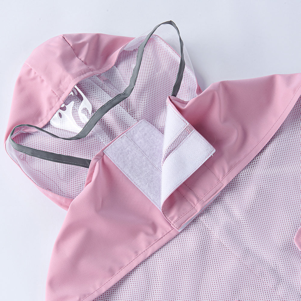 Waterproof Dog Raincoat for Medium & Large Dogs(Blossom Pink)
