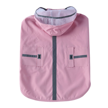 Waterproof Dog Raincoat for Medium & Large Dogs(Blossom Pink)