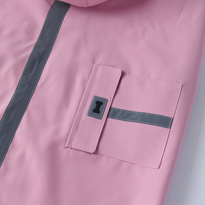 Waterproof Dog Raincoat for Medium & Large Dogs(Blossom Pink)