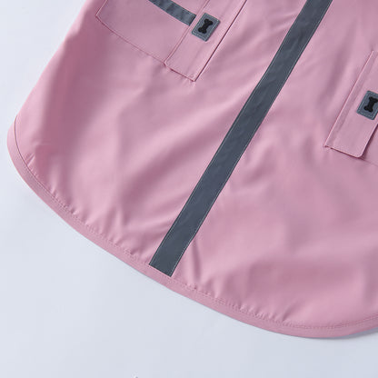 Waterproof Dog Raincoat for Medium & Large Dogs(Blossom Pink)
