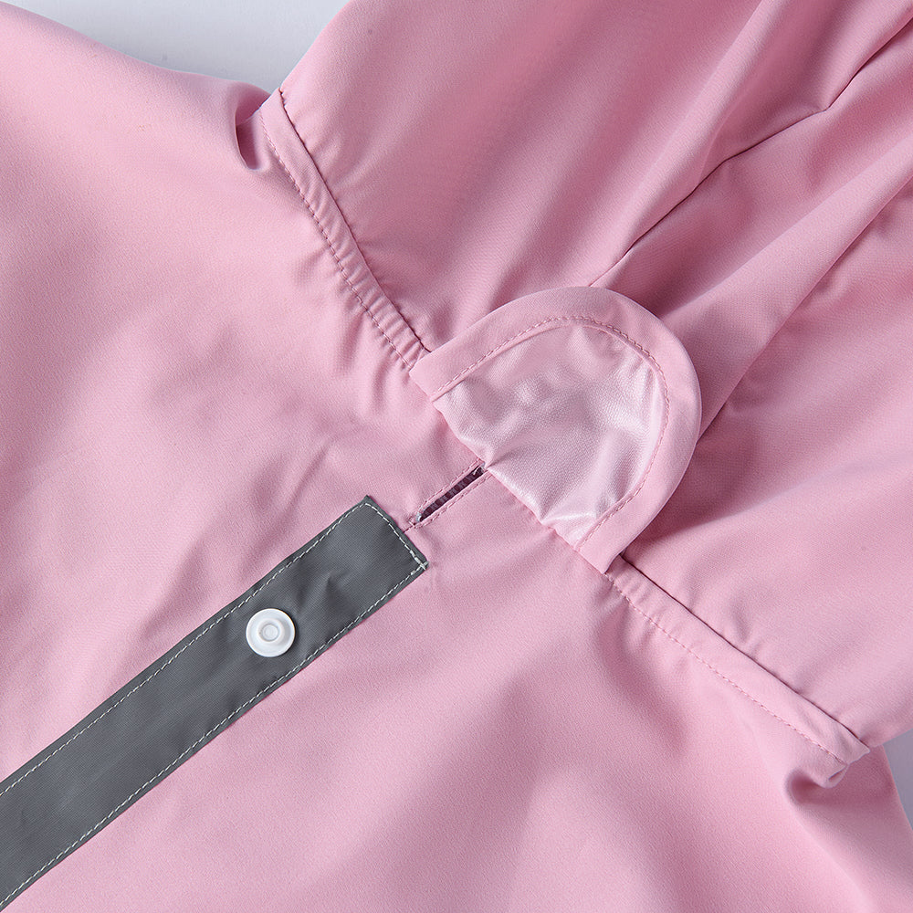 Waterproof Dog Raincoat for Medium & Large Dogs(Blossom Pink)