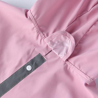 Waterproof Dog Raincoat for Medium & Large Dogs(Blossom Pink)