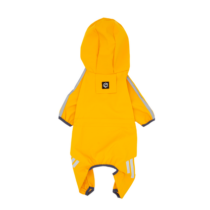 Waterproof Dog Raincoat(Mustard Yellow)(6-10lb)