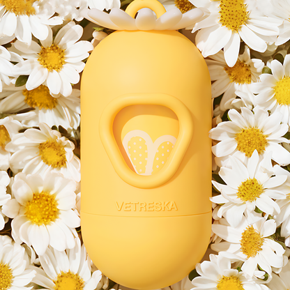 Dog Poop Bag Dispenser with Daisy Scented Bags