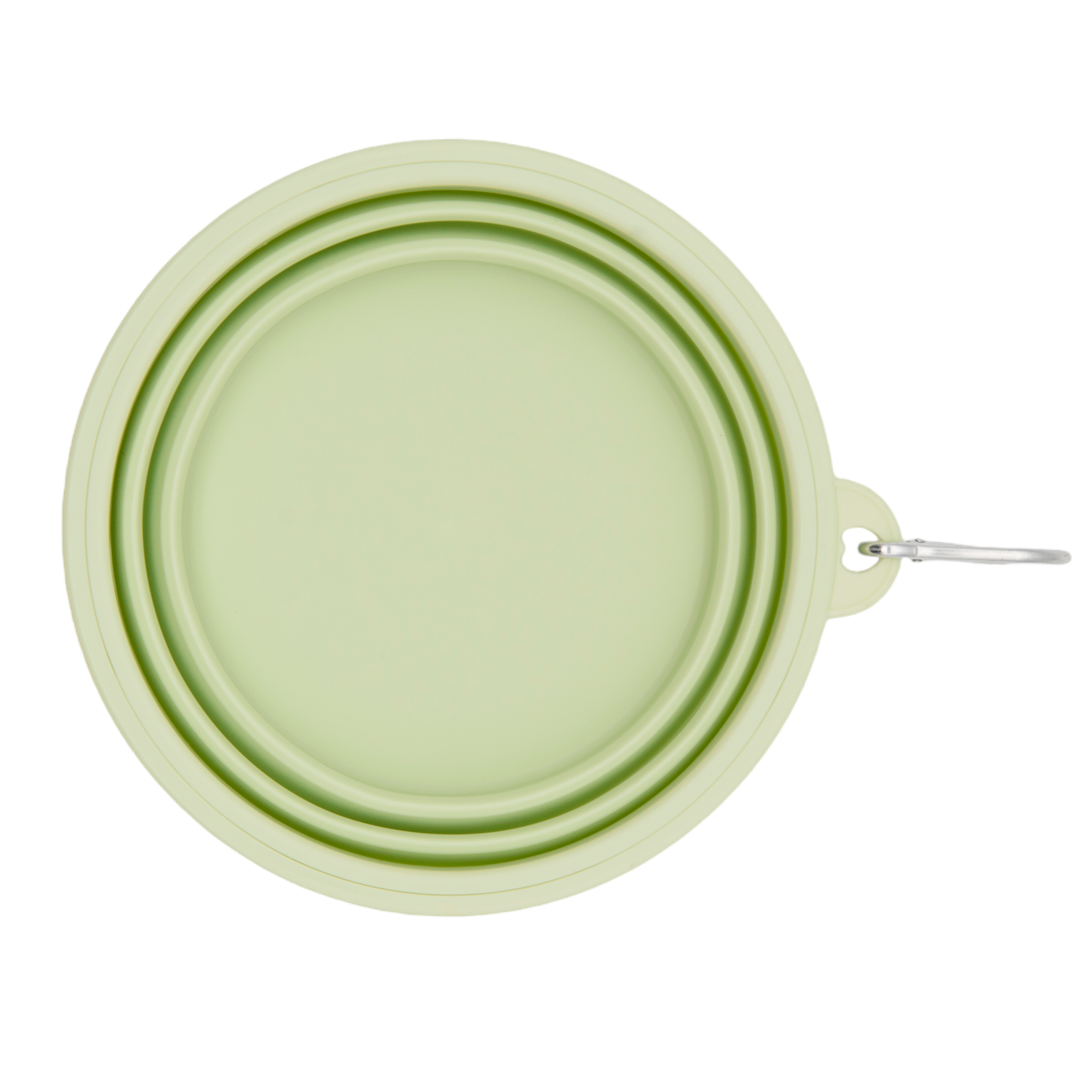 Collapsible Dog Bowls, Portable Travel Dog Bowl with Carabiner((Macaron Green)