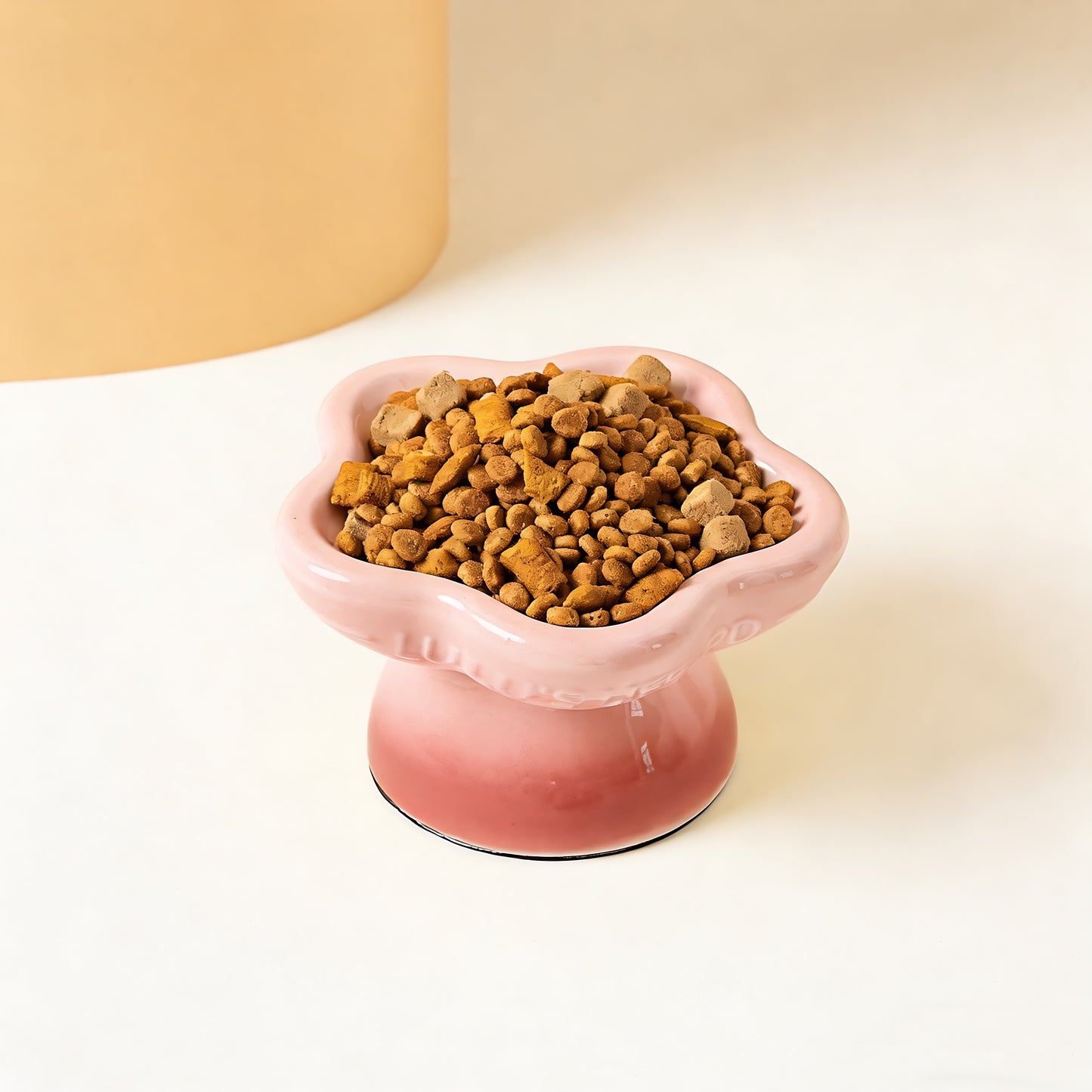 Flower Gradient Ceramic Pet Bowl (Pink)