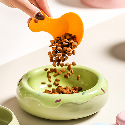 Donut Duo Ceramic Dog Bowl Set(Green)