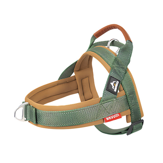 Heavy Duty Tactical Dog T-Harness for Medium & Large Dogs (Mocha Green)