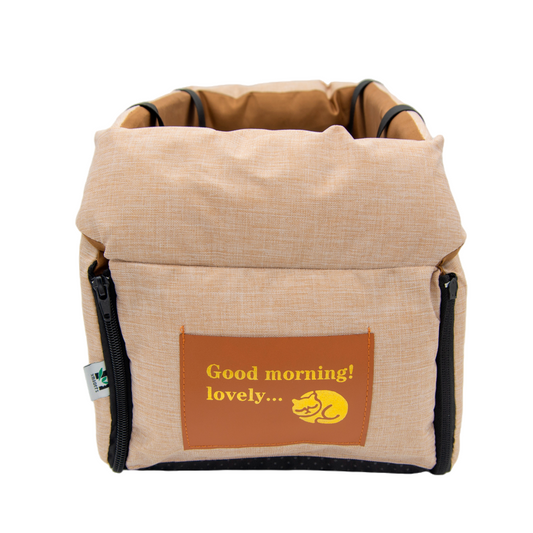 Small Dog Car Booster Seat with Thick Cushion(Khaki)