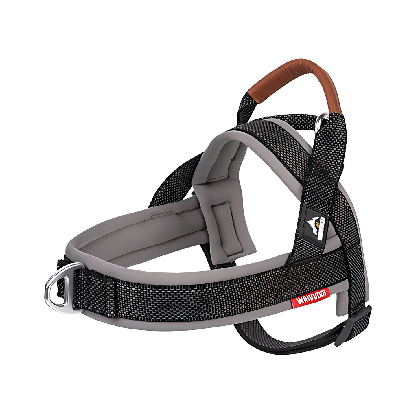 Heavy Duty Tactical Dog T-Harness for Medium & Large Dogs (Midnight Black)