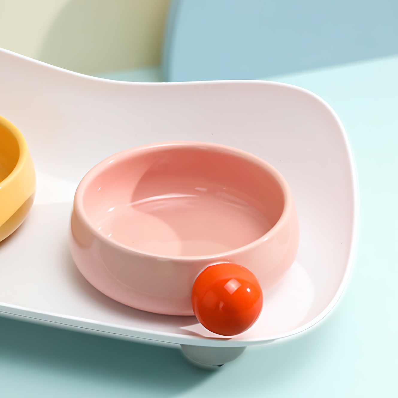 Candy Bean Ceramic Dog Bowl Set