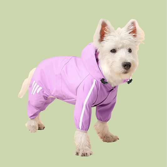 Waterproof Dog Raincoat(Deep Plum)(6-10lb)