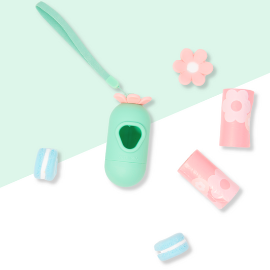 Dog Poop Bag Dispenser with Flora Scented Bags