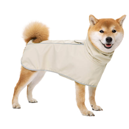 Waterproof Dog Raincoat for Large Dogs(Beige)