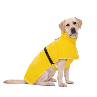 Waterproof Dog Raincoat for Large Dogs(Yellow)