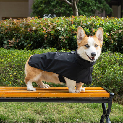 Waterproof Dog Raincoat for Large Dogs(Black)