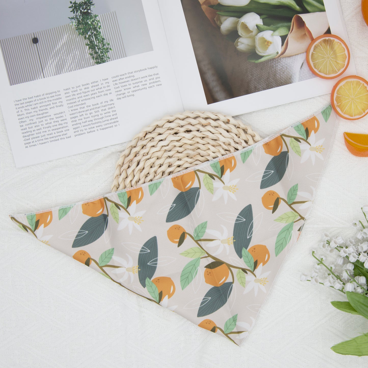 Fresh Fruit Dog Bandana(Orange)