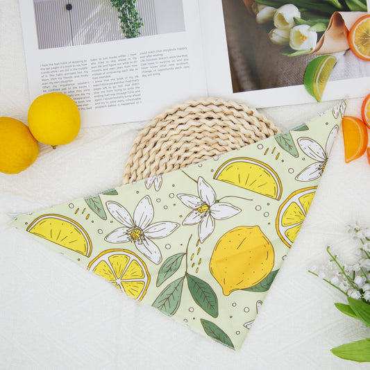 Fresh Fruit Dog Bandana(Lemon Flower)
