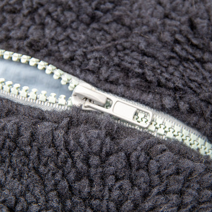 Winter Warmth & Windproof Dog Coat — Plush, Harness-Integrated & Easy Wear (Blue)