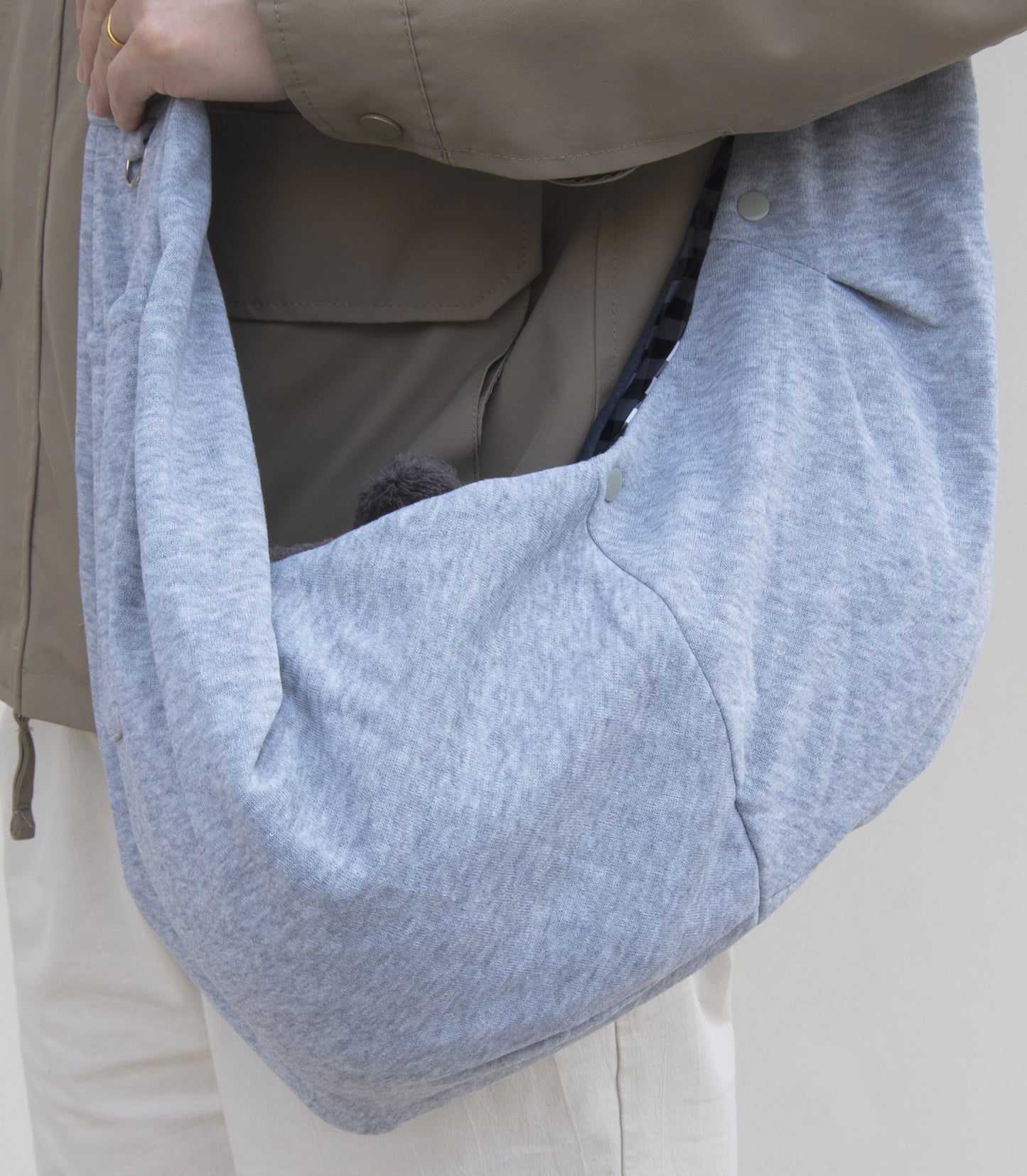Travel Pet Sling Bag for Small Dogs (Gray)