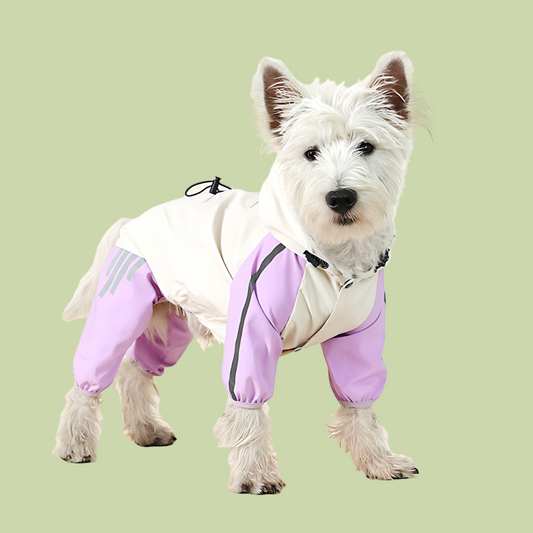 Waterproof Dog Raincoat(Lavender Purple)(6-10lb)
