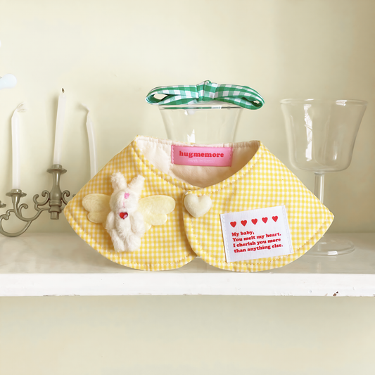 Plaid Dog Bandana(Lemon Yellow)