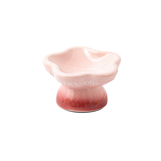 Flower Gradient Ceramic Pet Bowl (Pink)