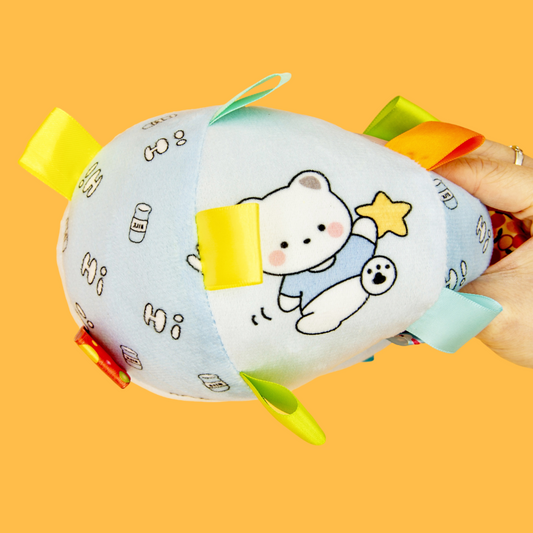 Blue Starry Bear Grab Tabs Ball Toy for Dogs