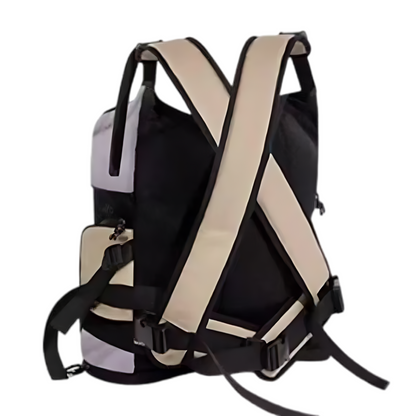 Breathable Canvas Dog Carrier Backpack, Forward Facing(Hibiscus Purple)