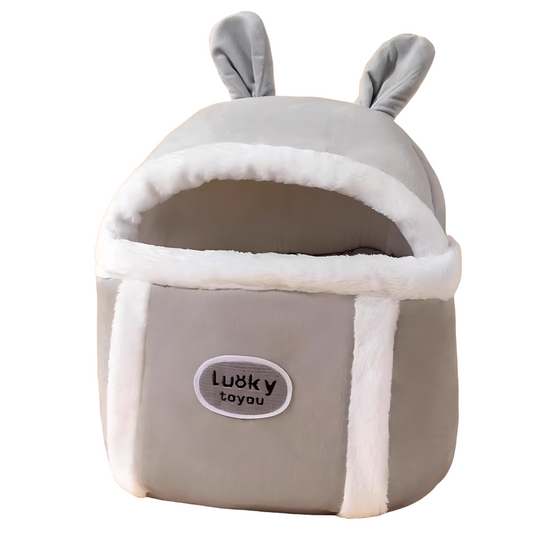 Travel Pet Carrier Bag; Breathable sling for small dogs and cats (5-10lbs)(Fluffy Bunny Gray)