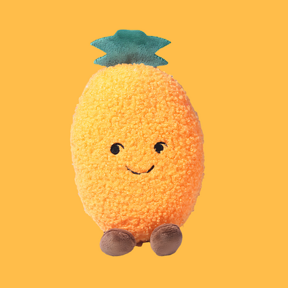 Plush Fruit Squeaky Dog Toy(Pineapple)