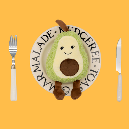 Plush Fruit Squeaky Dog Toy(Avocado)