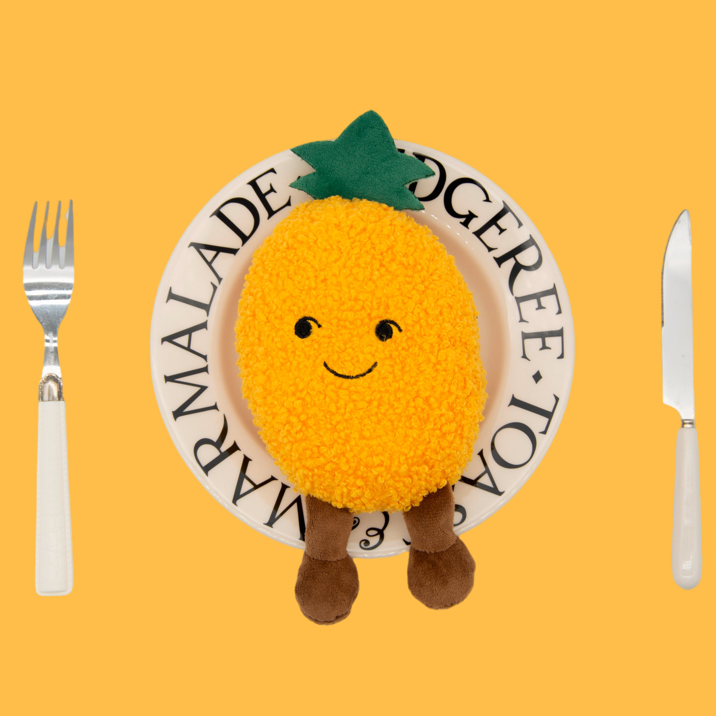 Plush Fruit Squeaky Dog Toy(Pineapple)