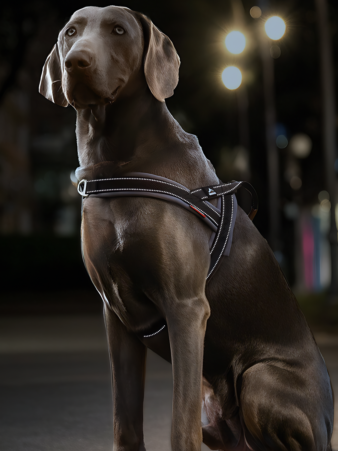 Heavy Duty Tactical Dog T-Harness for Medium & Large Dogs (Midnight Black)