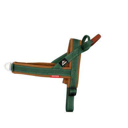 Heavy Duty Tactical Dog T-Harness for Medium & Large Dogs (Mocha Green)