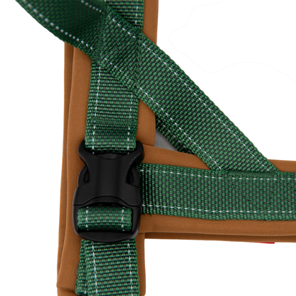 Heavy Duty Tactical Dog T-Harness for Medium & Large Dogs (Mocha Green)
