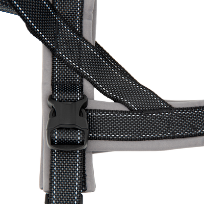 Heavy Duty Tactical Dog T-Harness for Medium & Large Dogs (Midnight Black)