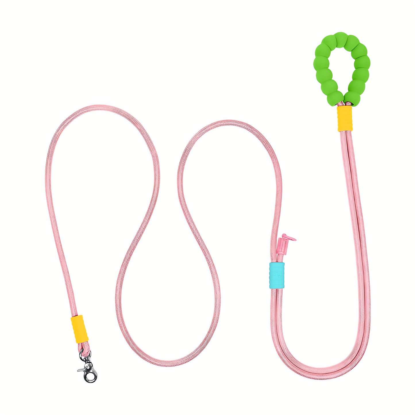 Neon-Color Heavy Duty Dog Leash with Comfort-Padded Handle (Sakura Pink)