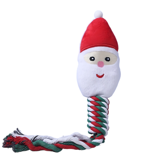 Knot Rope Tug Dog Toy, Christmas Collection(Santa)