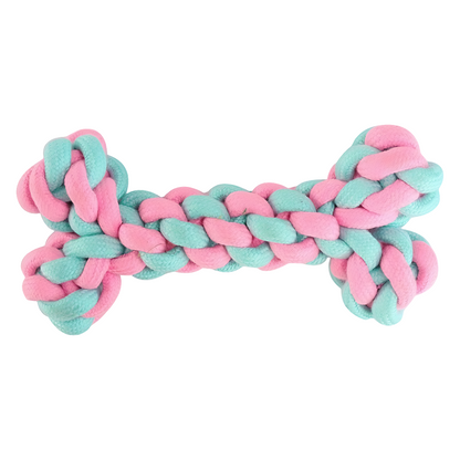 Knot Rope Dog Toy, Baby Pink and Blue Collection(Bone)