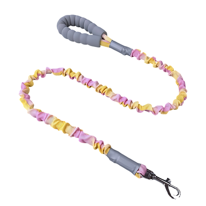 Ombré Color Shock-Absorbing Dog Leash with Padded Handle(Pink-Orange Ombré)