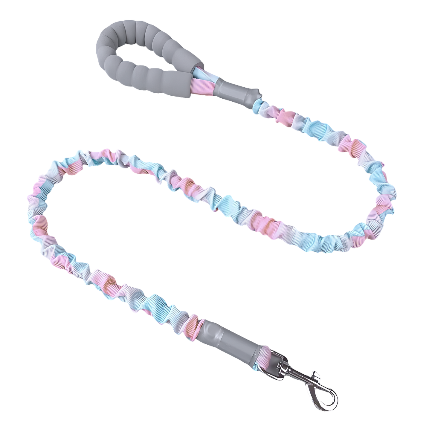Ombré Color Shock-Absorbing Dog Leash with Padded Handle(Pink-Blue Ombré)