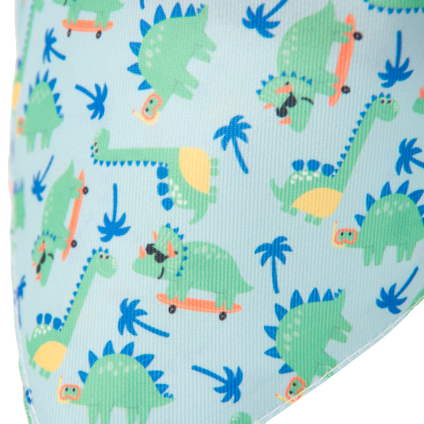 Dog bandana and collar set(Blue Dinosaur)