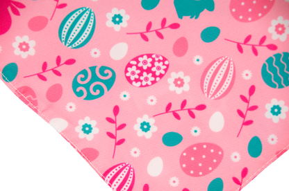 Dog bandana and collar set (Pink Egg)