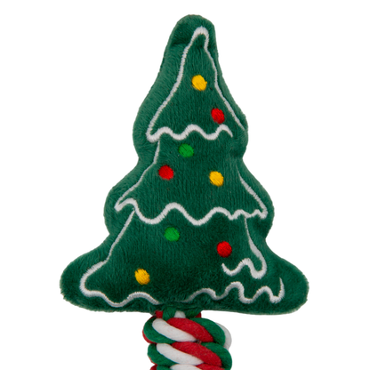 Knot Rope Tug Dog Toy, Christmas Collection(Christmas Tree)