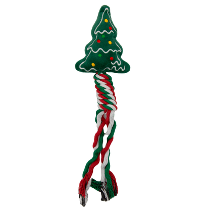 Knot Rope Tug Dog Toy, Christmas Collection(Christmas Tree)