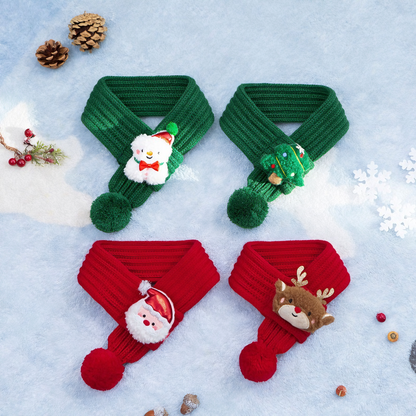 Cozy Christmas Scarf for Pets (Snowman)