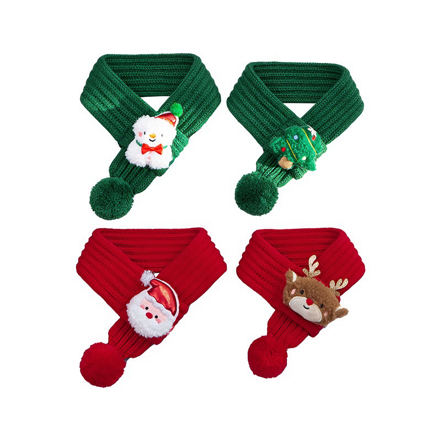 Cozy Christmas Scarf for Pets (Snowman)