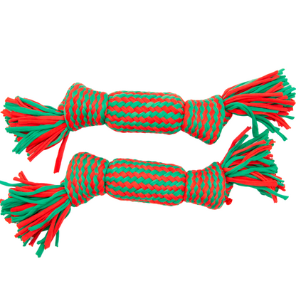 Christmas Sweet Candy Knot Toy for Dogs