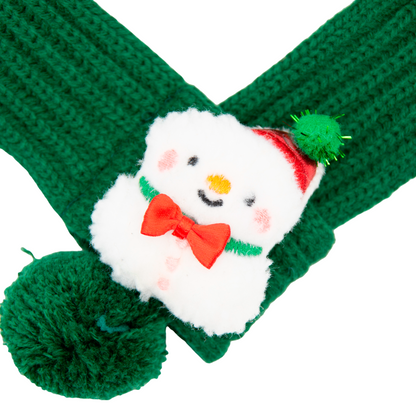 Cozy Christmas Scarf for Pets (Snowman)